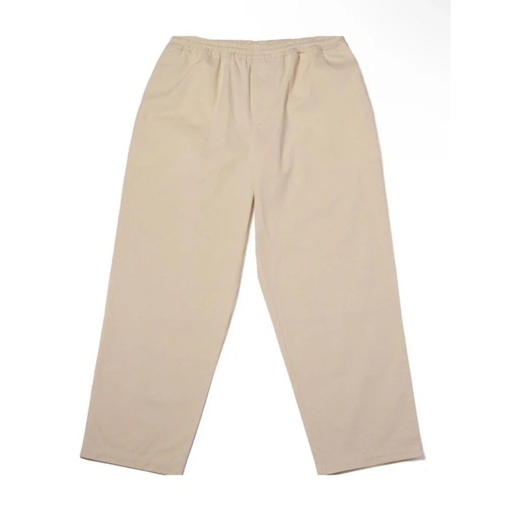 New $120 GRAND Collection Men's XXL Pants Cream Cotton Drawstring Pockets